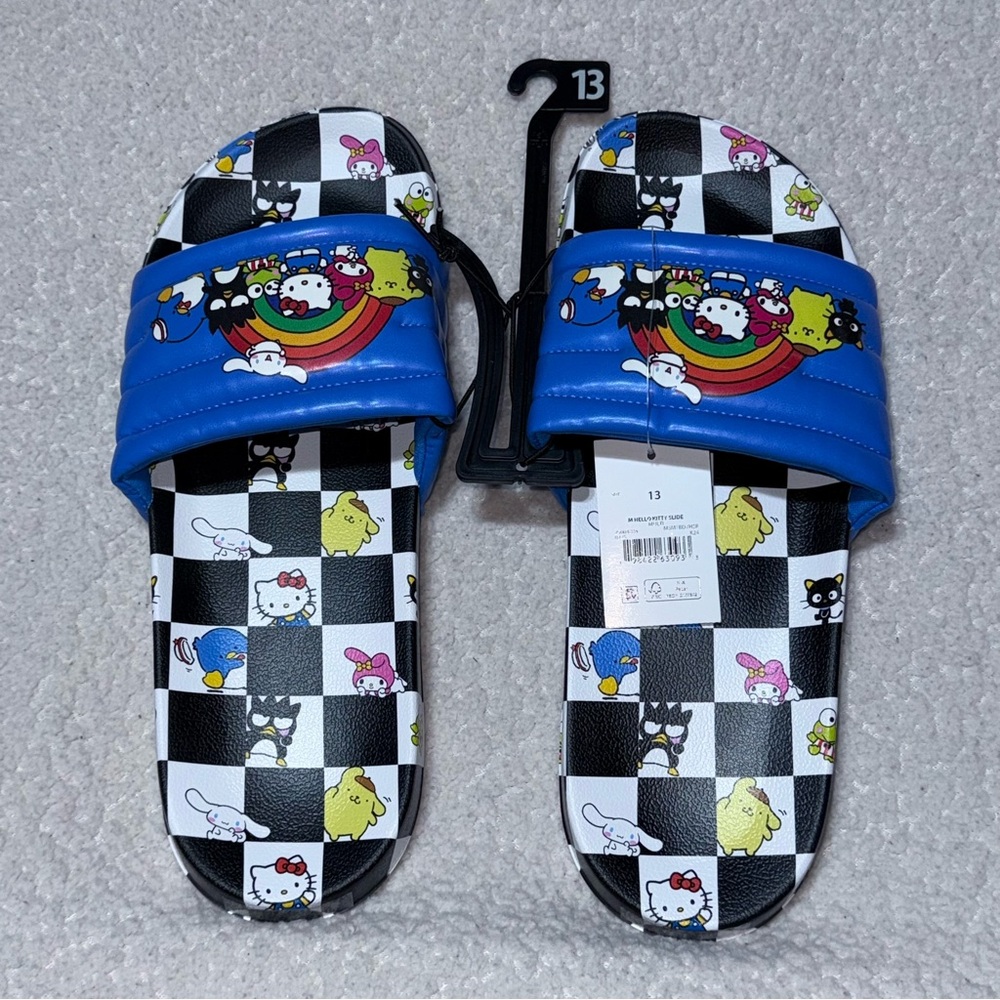 Bioworld Hello Kitty And Friends Slides Sandals Men's Size 13 Summer Vacation